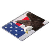 Bald Eagle met de Amerikaanse vlag Notitieboek (Linkerzijde)