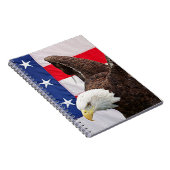 Bald Eagle met de Amerikaanse vlag Notitieboek (Rechterzijde)