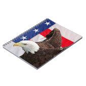 Bald Eagle met de Amerikaanse vlag Notitieboek (Linkerzijde)