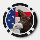 Bald Eagle met de Amerikaanse vlag Pokerchips (Achterkant)