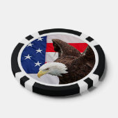 Bald Eagle met de Amerikaanse vlag Pokerchips (Enkel)