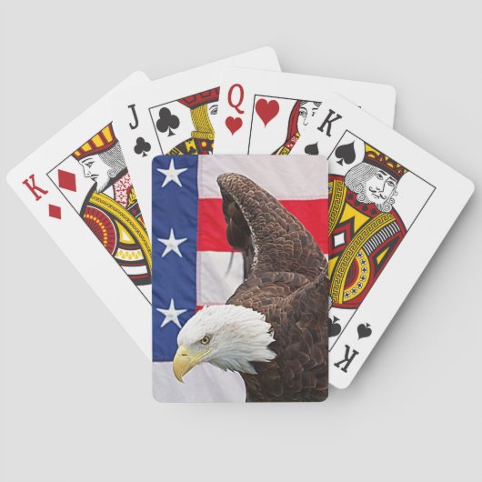 Bald Eagle met de Amerikaanse vlag Pokerkaarten (Achterkant)