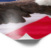 Bald Eagle met de Amerikaanse vlag Puzzle Foto Afdruk (Hoek)