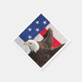 Bald Eagle met de Amerikaanse vlag Servet (Hoek)