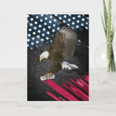 Bald Eagle met Diploma over vlag Kaart (Voorkant)