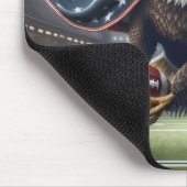Bald Eagle met een Amerikaans Football Muismat (Hoek)