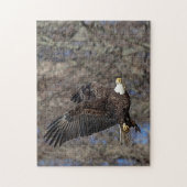 Bald Eagle met een Catfish Legpuzzel (Verticaal)