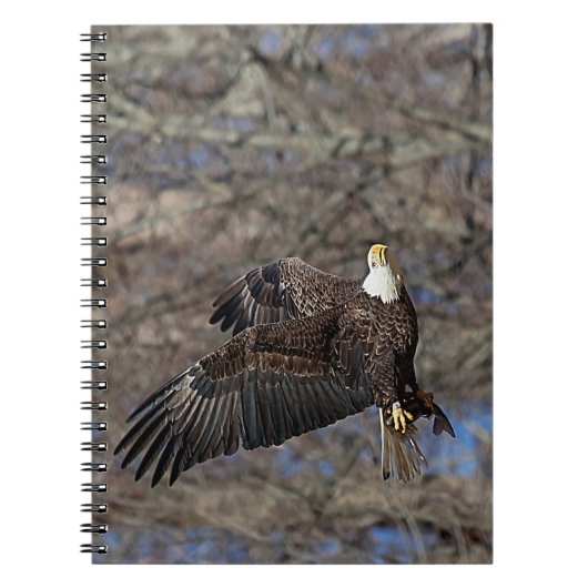 Bald Eagle met een Catfish Notitieboek (Voorkant)