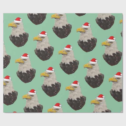 Bald Eagle met een Santa Hat Cadeaupapier (Vlak)