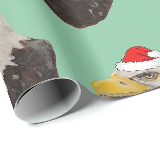 Bald Eagle met een Santa Hat Cadeaupapier (Rol Hoek)