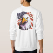 Bald Eagle met een traan - VS vlag op achtergrond Trui (Achterkant)