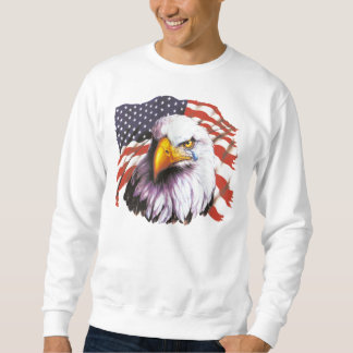 Bald Eagle met een traan - VS vlag op achtergrond Trui