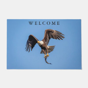 Bald Eagle met een vis Deurmat