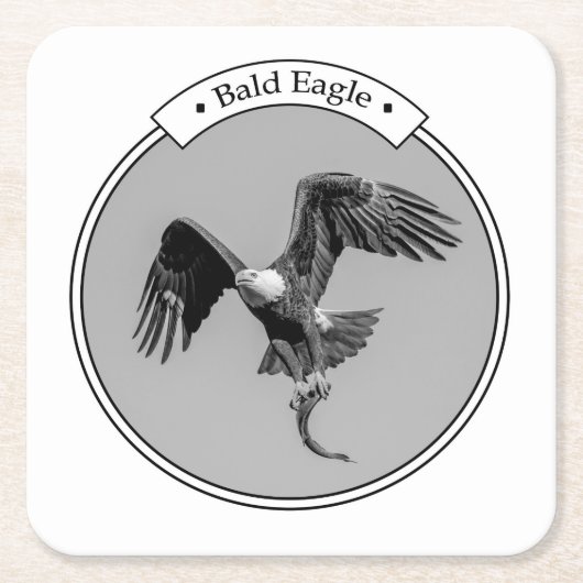 Bald Eagle met een vis Kartonnen Onderzetters (Voorkant)