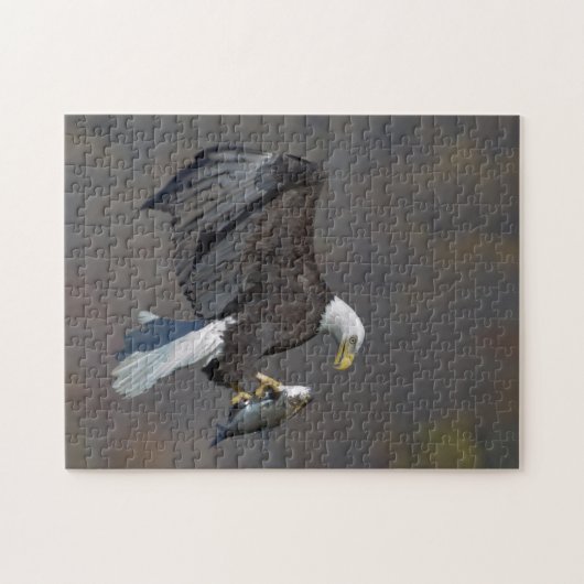 Bald Eagle met een vis Legpuzzel (Horizontaal)