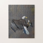 Bald Eagle met een vis Legpuzzel (Verticaal)