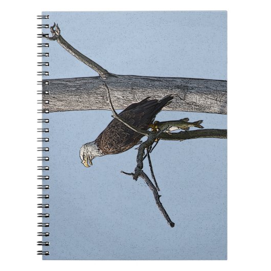 Bald Eagle met een vis Notitieboek (Voorkant)