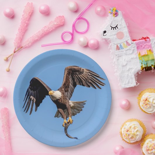 Bald Eagle met een vis Papieren Bordje (Feest)