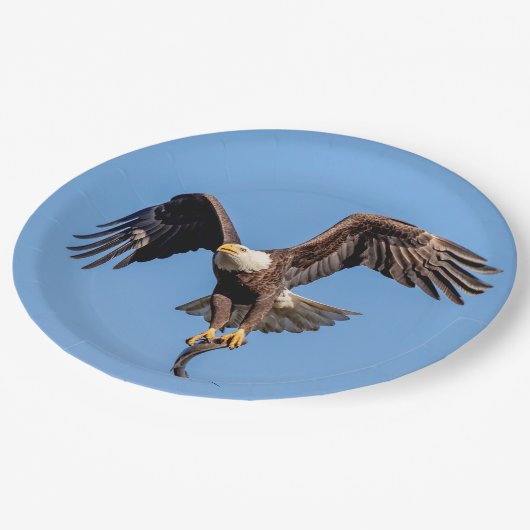 Bald Eagle met een vis Papieren Bordje (Gekanteld)
