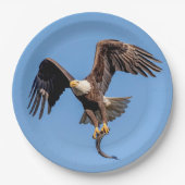 Bald Eagle met een vis Papieren Bordje (Voorkant)