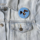 Bald Eagle met een vis Ronde Button 5,7 Cm (In situ)