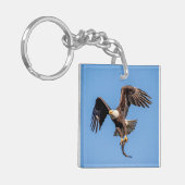 Bald Eagle met een vis Sleutelhanger (Voorkant Links)