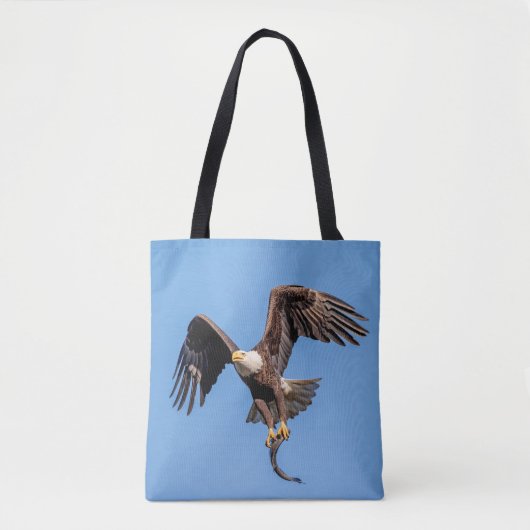 Bald Eagle met een vis Tote Bag (Voorkant)