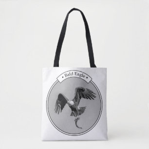 Bald Eagle met een vis Tote Bag