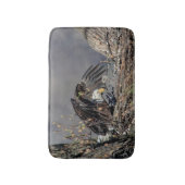 Bald Eagle met haar baby Badmat (Voorkant Verticaal)