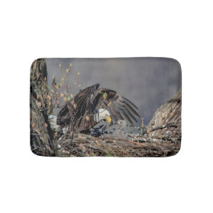 Bald Eagle met haar baby Badmat