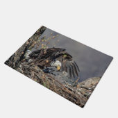 Bald Eagle met haar baby Deurmat (Schuin)