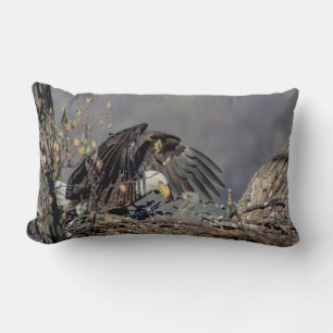 Bald Eagle met haar baby Kussen