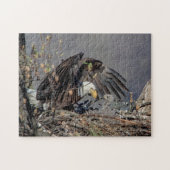 Bald Eagle met haar baby Legpuzzel (Horizontaal)