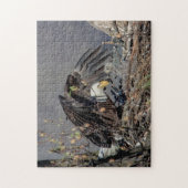 Bald Eagle met haar baby Legpuzzel (Verticaal)