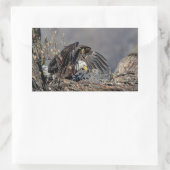 Bald Eagle met haar baby Rechthoekige Sticker (Tas)
