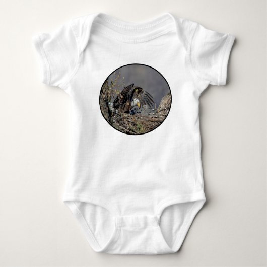 Bald Eagle met haar baby Romper (Voorkant)