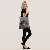 Bald Eagle met haar baby Tote Bag (Op model)