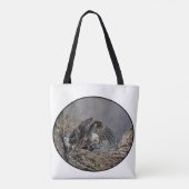 Bald Eagle met haar baby Tote Bag (Achterkant)