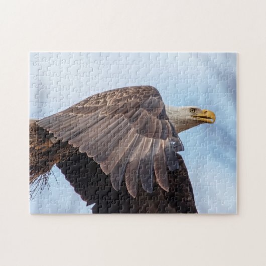 Bald Eagle met hooipoot Legpuzzel (Horizontaal)