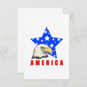 Bald Eagle met sterren | Amerika Informatiekaartje (Voorkant / Achterkant)