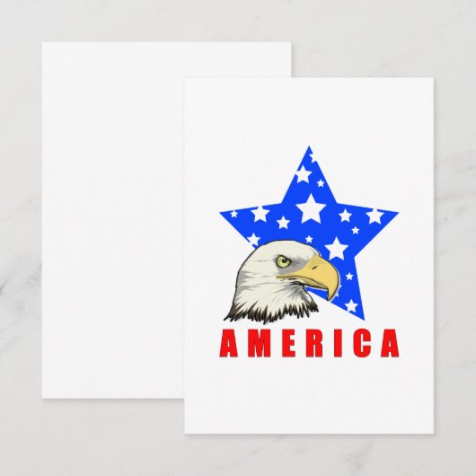 Bald Eagle met sterren | Amerika Informatiekaartje (Voorkant / Achterkant)