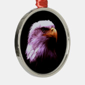 Bald Eagle Metalen Ornament (Rechts)