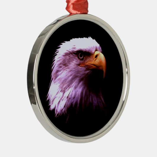 Bald Eagle Metalen Ornament (Rechts)