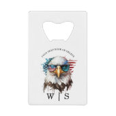 Bald Eagle modern & uniek Amerikaans nationaal sym Creditkaart Flessenopener (Voorkant)