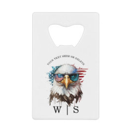 Bald Eagle modern & uniek Amerikaans nationaal sym Creditkaart Flessenopener