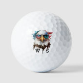 Bald Eagle modern & uniek Amerikaans nationaal sym Golfballen (Voorkant)