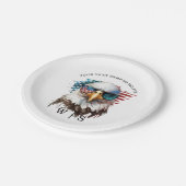 Bald Eagle modern & uniek Amerikaans nationaal sym Papieren Bordje (Gekanteld)