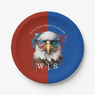 Bald Eagle modern & uniek Amerikaans nationaal sym Papieren Bordje