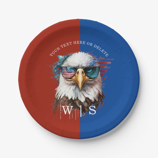 Bald Eagle modern & uniek Amerikaans nationaal sym Papieren Bordje (Voorkant)