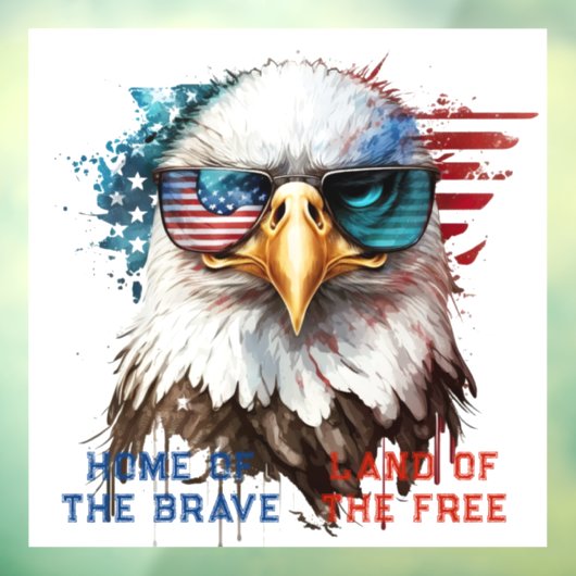 Bald Eagle modern & uniek Amerikaans nationaal sym Raamsticker (Vel 3)